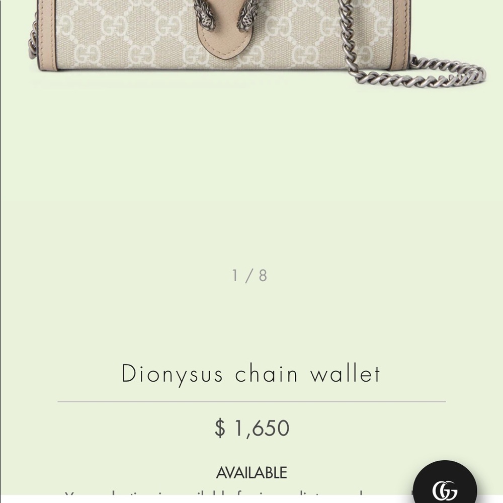 BRAND NEW/NEVER WORN Gucci Dinoysus Chain Wallet! - Picture 2 of 5